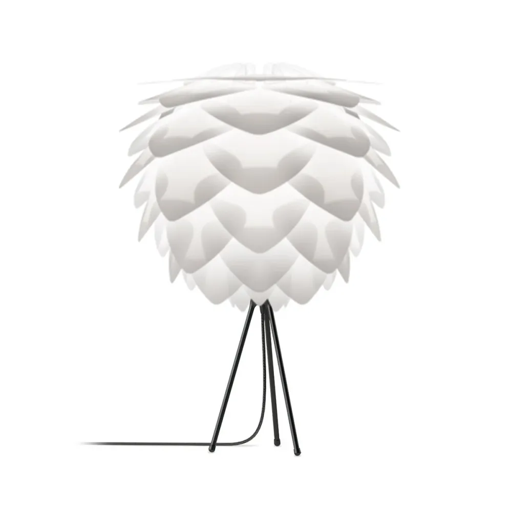 Umage Silvia Medium tafellamp white - met tripod zwart - Ø 50 cm