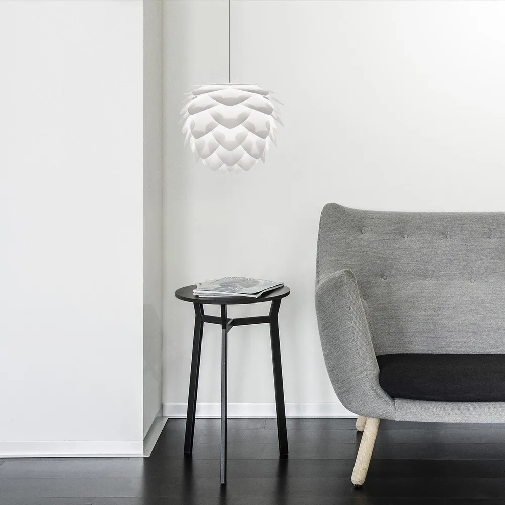 Umage Silvia Mini hanglamp white - met koordset zwart - Ø 32 cm