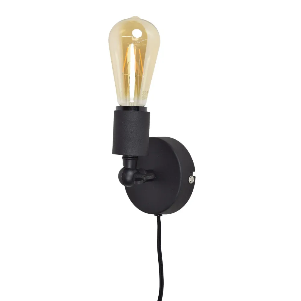 Urban Interiors wandlamp Bulby - 1 lichts - 9 x 14 cm - zwart