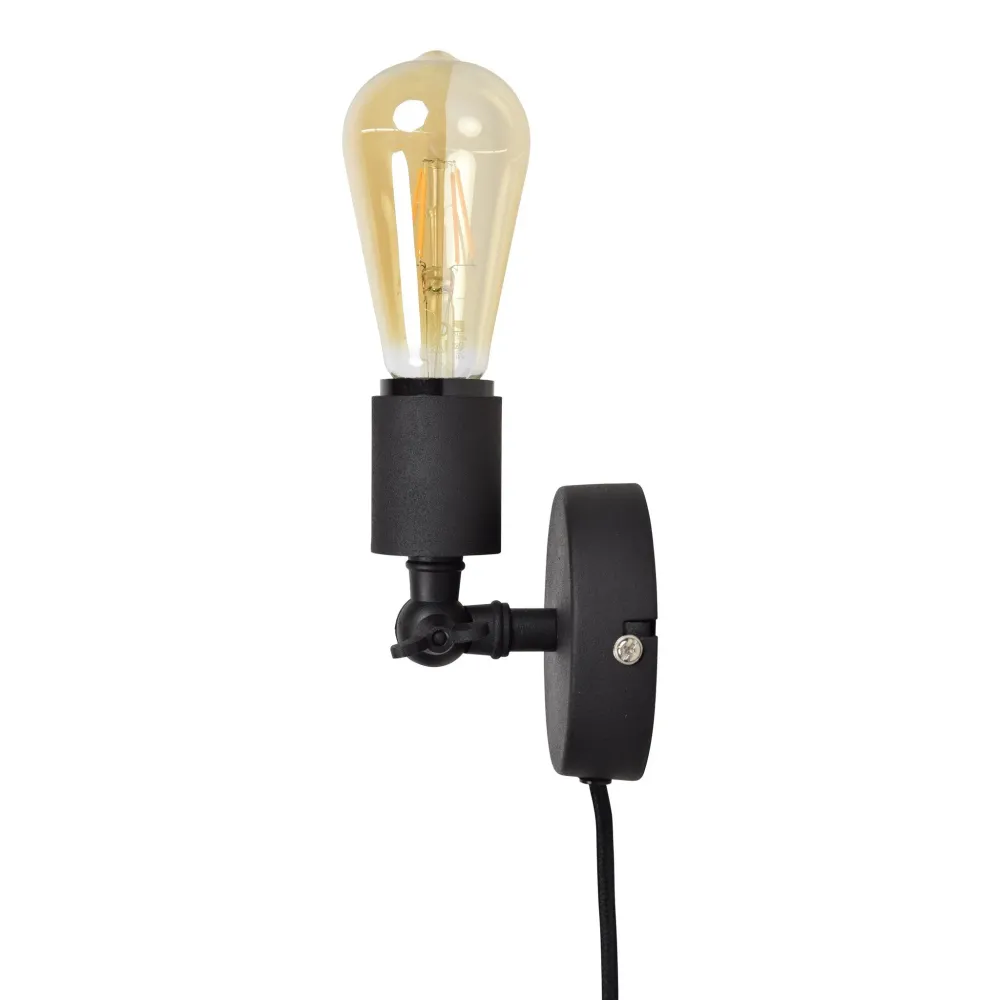 Urban Interiors wandlamp Bulby - 1 lichts - 9 x 14 cm - zwart