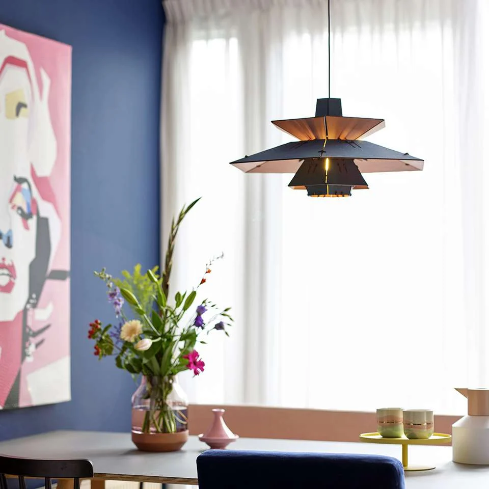van Tjalle en Jasper - Modern design verlichting: PM5 hanglamp - Naturel / Blue / Standaard