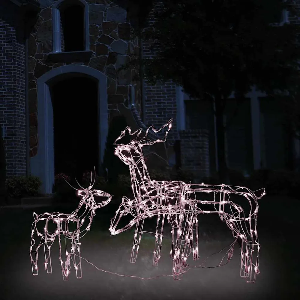 3-delige Kerstverlichting rendieren 229 LED's vidaXL