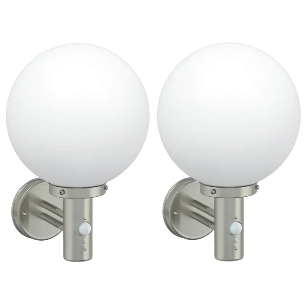 Buiten Wandlamp 2 pcs Zilver 28 x 25 x 38 cm vidaXL