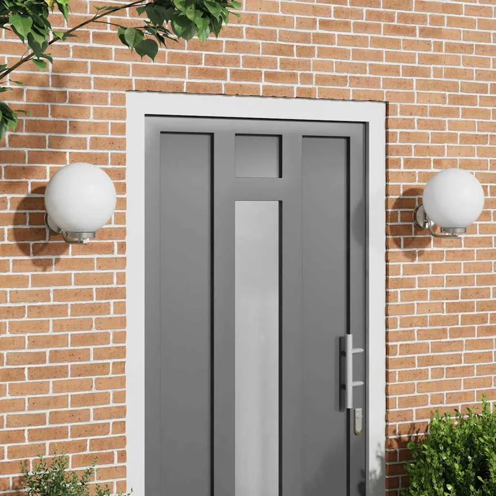 Buiten Wandlamp 2 pcs Zilver 29 x 25 x 33 cm vidaXL