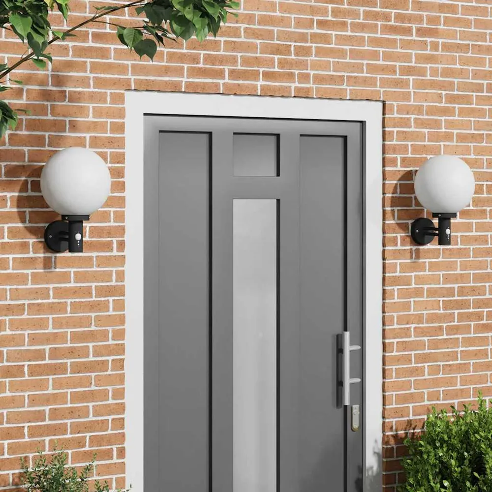 Buiten Wandlamp 2 pcs Zwart 28 x 25 x 38 cm vidaXL