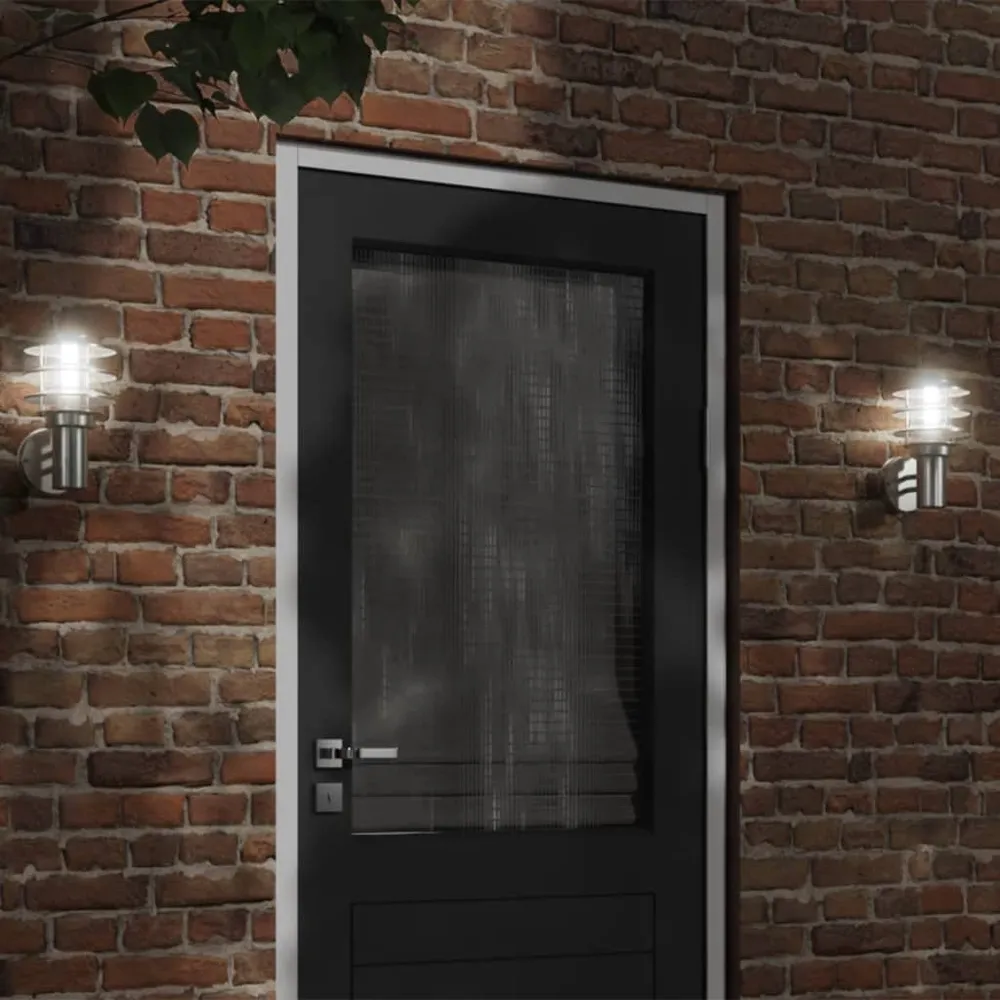 Buitenwandlamp roestvrij staal zilverkleurig vidaXL