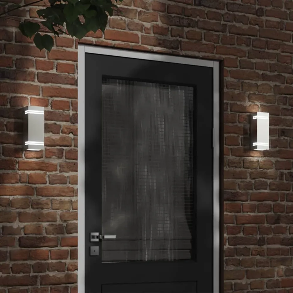Buitenwandlamp roestvrij staal zilverkleurig vidaXL