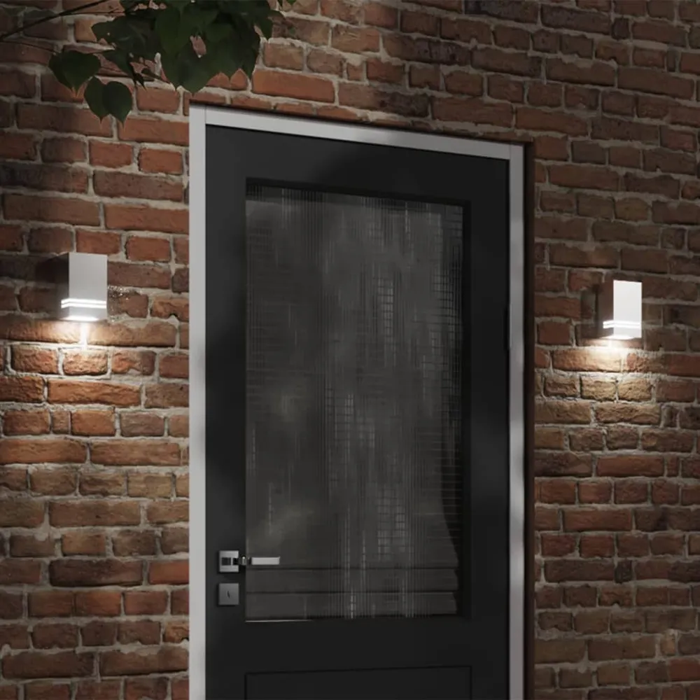 Buitenwandlamp roestvrij staal zilverkleurig vidaXL