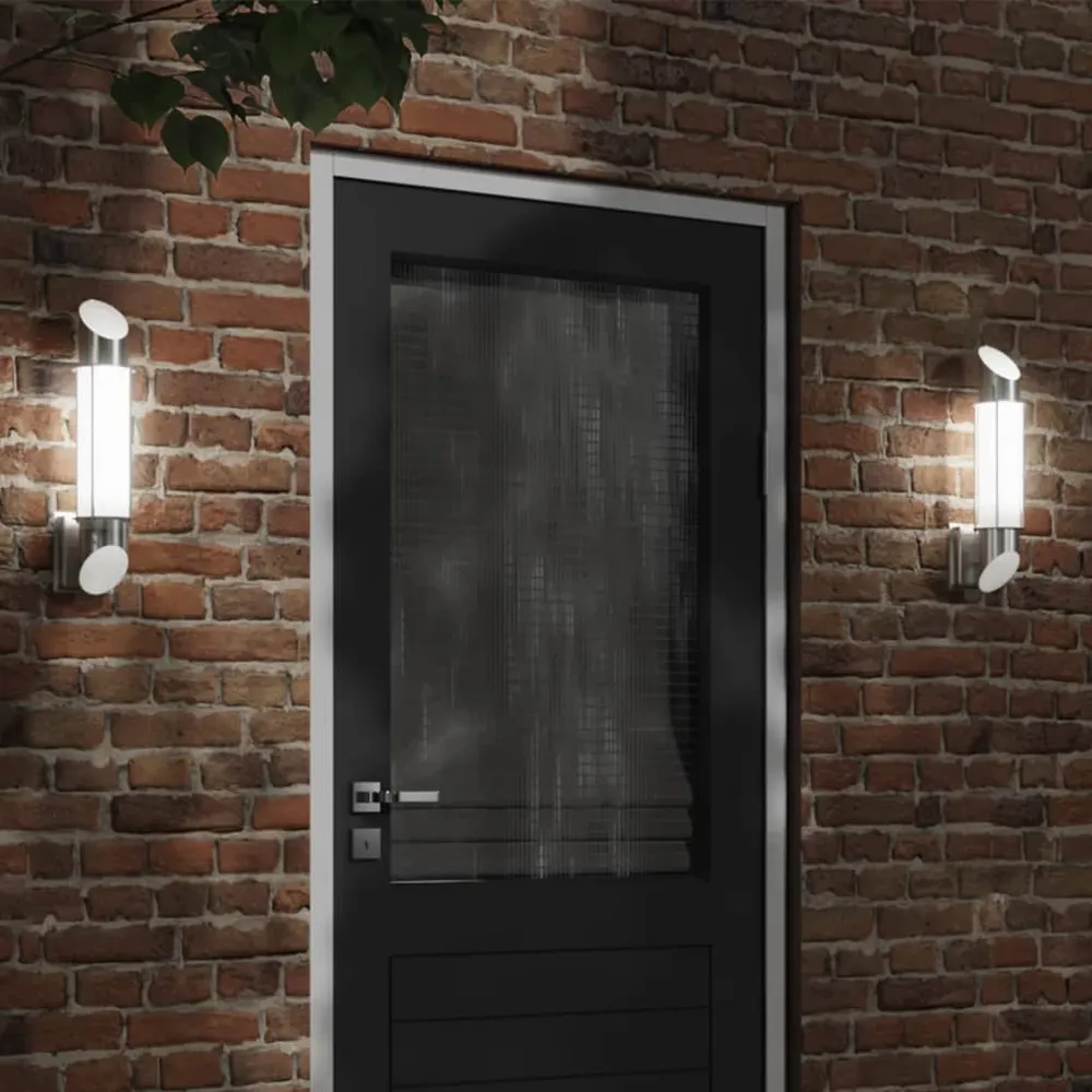 Buitenwandlamp roestvrij staal zilverkleurig vidaXL