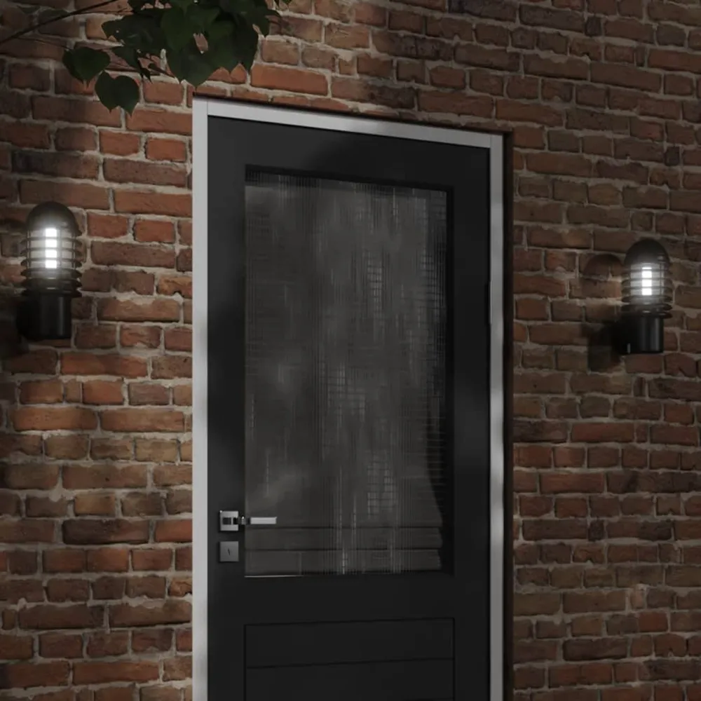Buitenwandlamp roestvrij staal zwart vidaXL