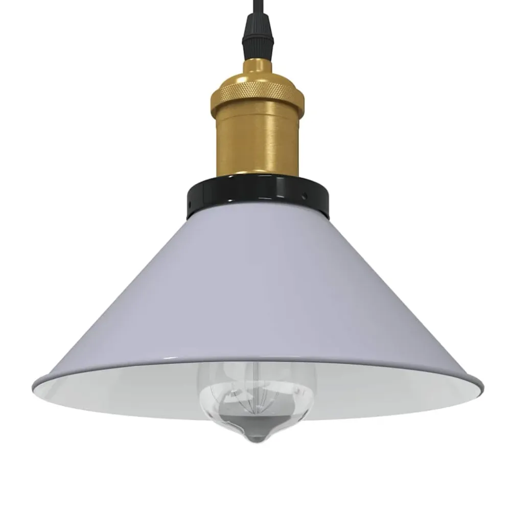 Hanglamp hoogte verstelbaar E27 Ø22 cm metaal glanzend grijs vidaXL