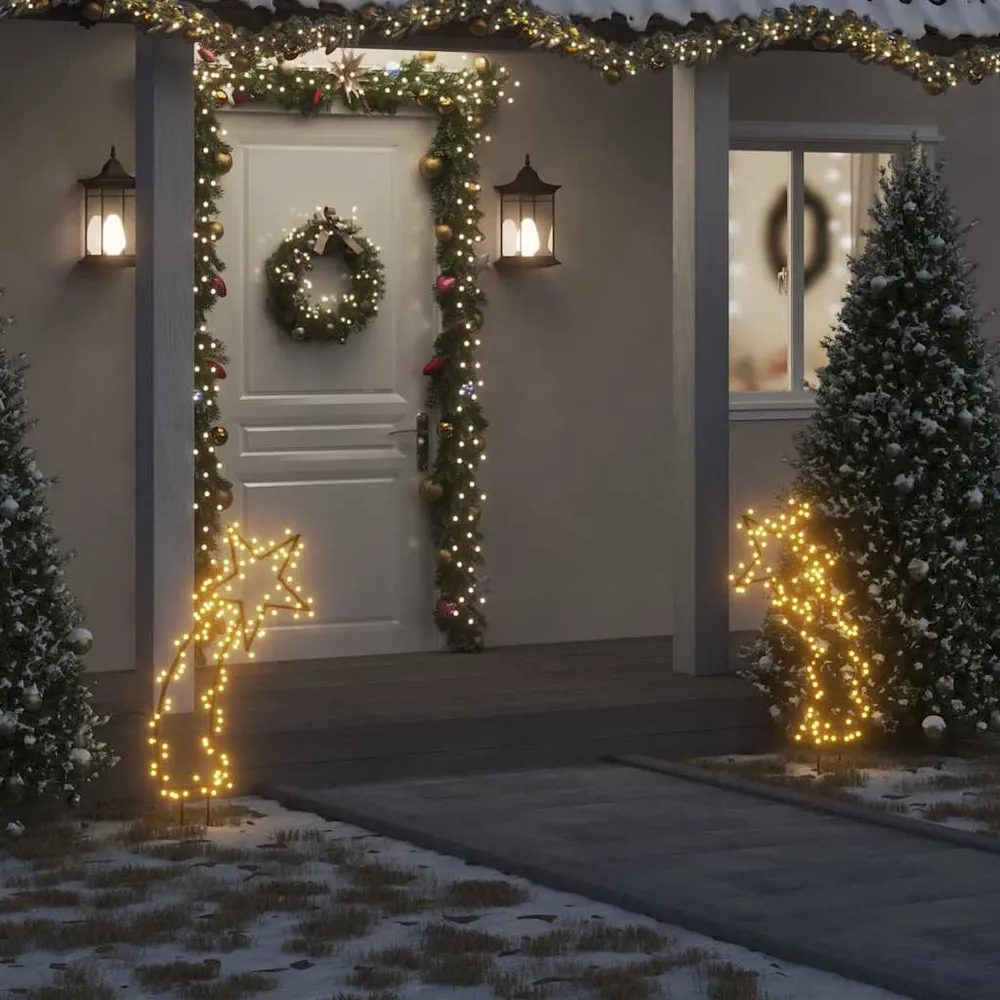 Kerstverlichting meteoor met grondpinnen 115 LED's 89 cm vidaXL