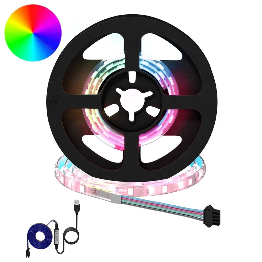 LED-strip 2 pcs Zwart en transparant 350 mm Koper en kunststof vidaXL