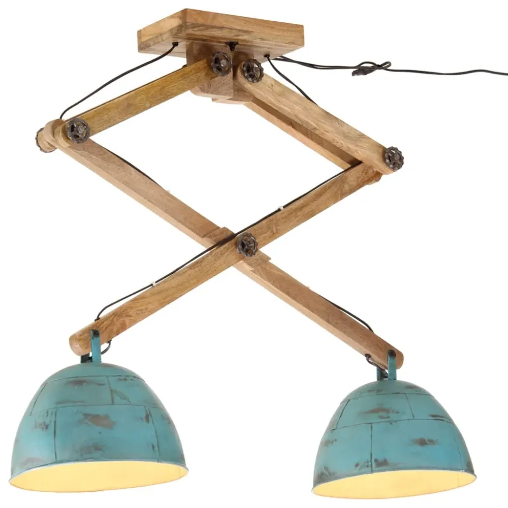 Plafondlamp 25 W E27 29x18x85 cm verweerd blauw vidaXL