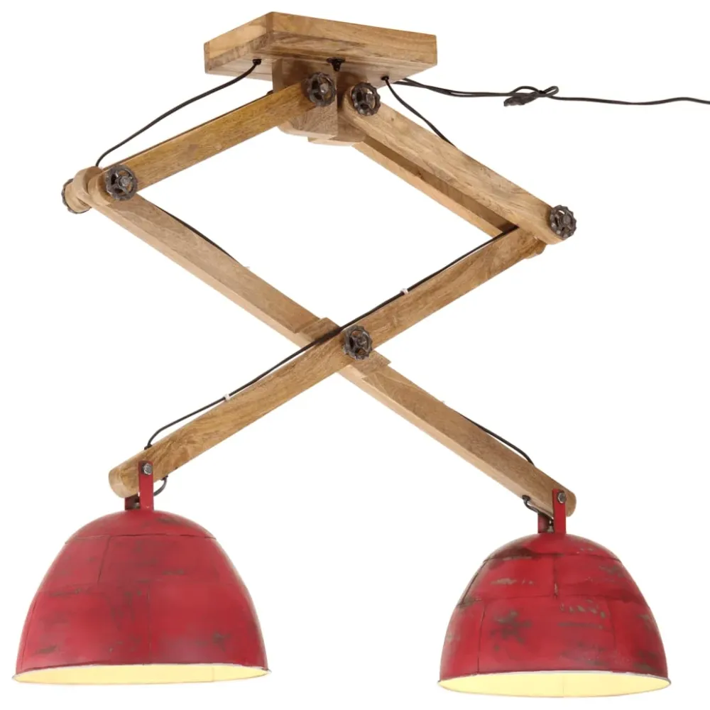 Plafondlamp 25 W E27 29x18x85 cm verweerd rood vidaXL