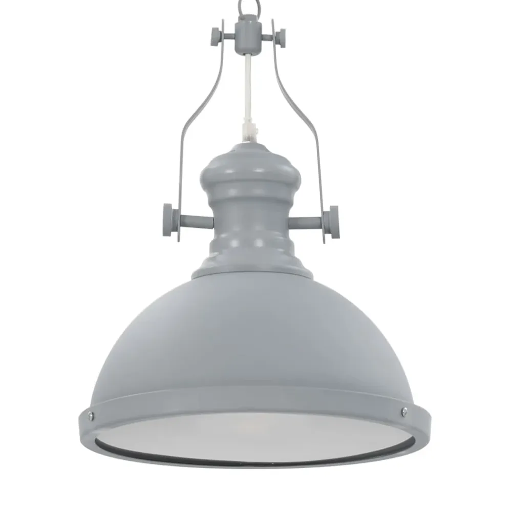 Plafondlamp rond E27 grijs vidaXL