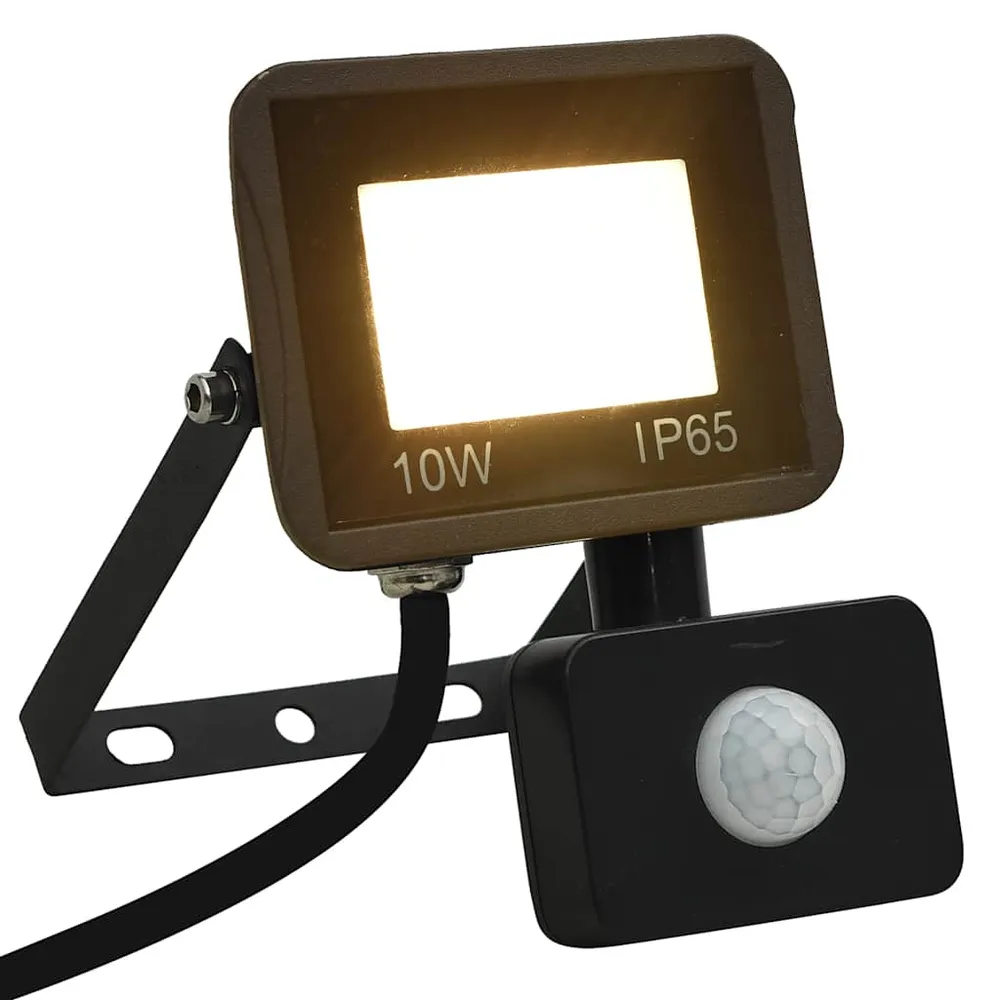 Spotlight met sensor LED 10 W warmwit vidaXL