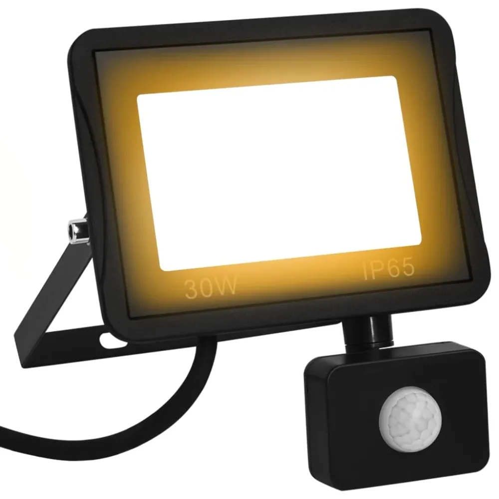 Spotlight met sensor LED 30 W warmwit vidaXL
