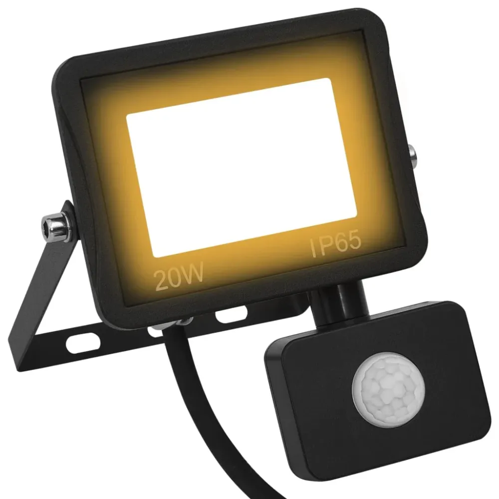 Spotlight met sensor LED 20 W warmwit vidaXL