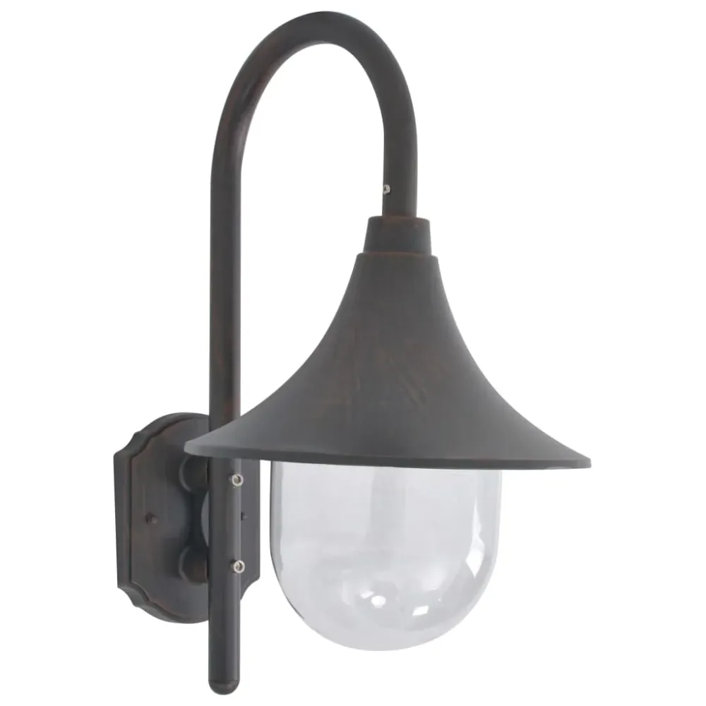 Tuin wandlamp E27 42 cm aluminium brons vidaXL