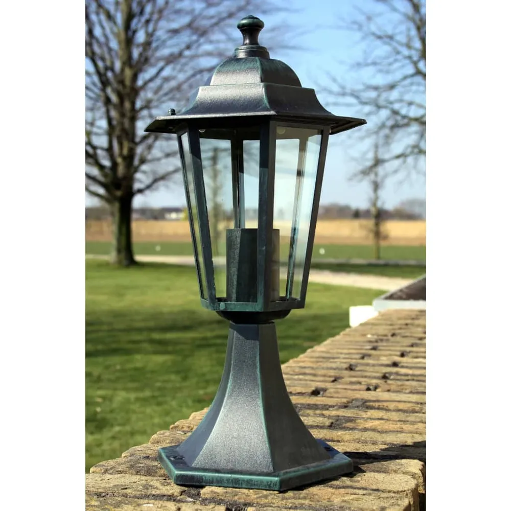 Tuinlantaarn Preston 41 cm groen vidaXL