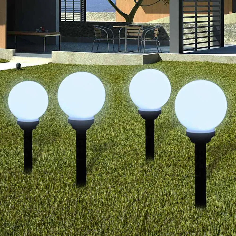 Tuinpadlampen 4 st met grondpin LED 15 cm vidaXL