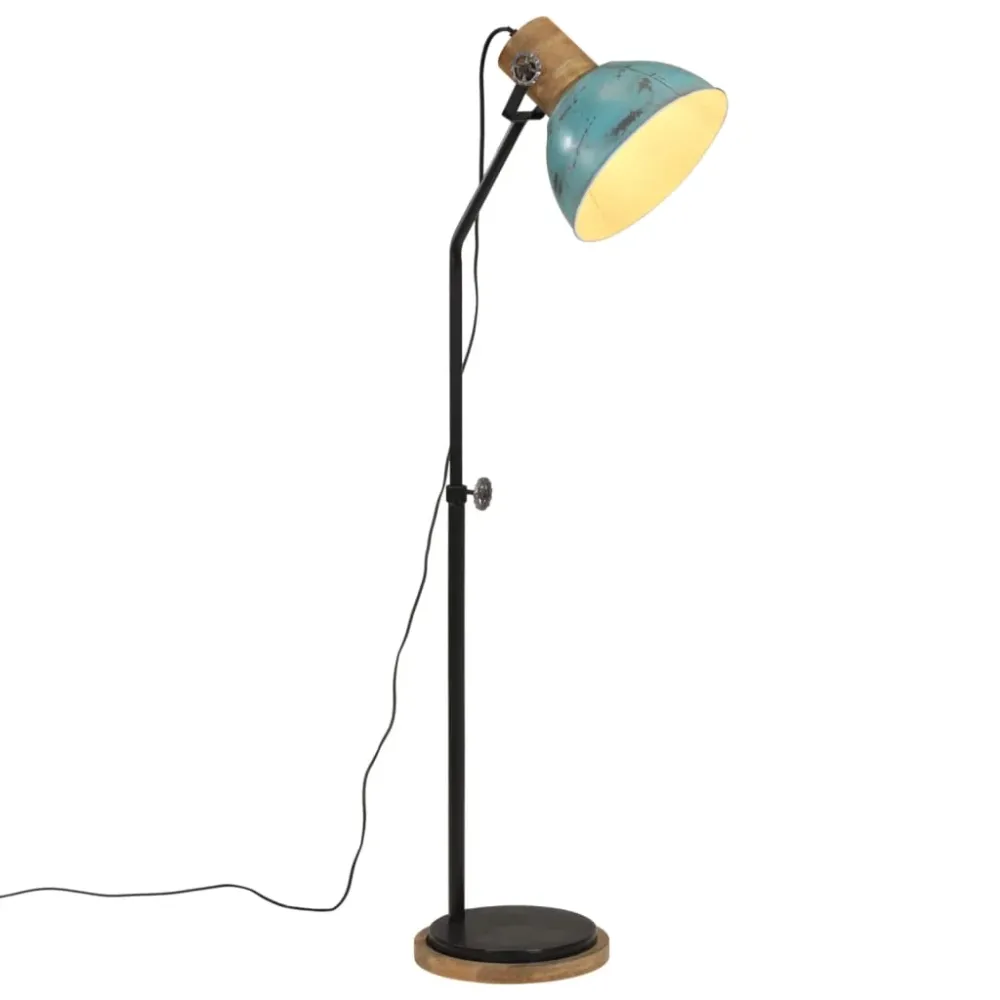 Vloerlamp 25 W E27 30x30x100-150 cm verweerd blauw vidaXL