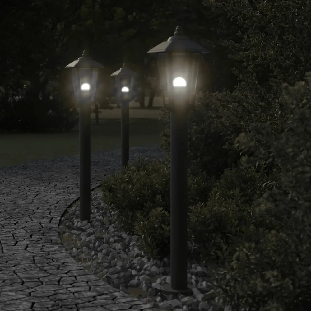 Vloerlamp voor buiten 80 cm roestvrijstaal zwart vidaXL