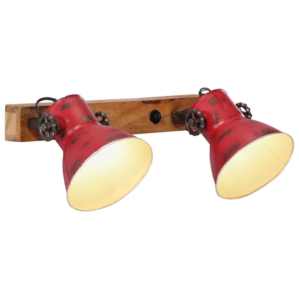 Wandlamp 25 W E27 45x25 cm verweerd rood vidaXL