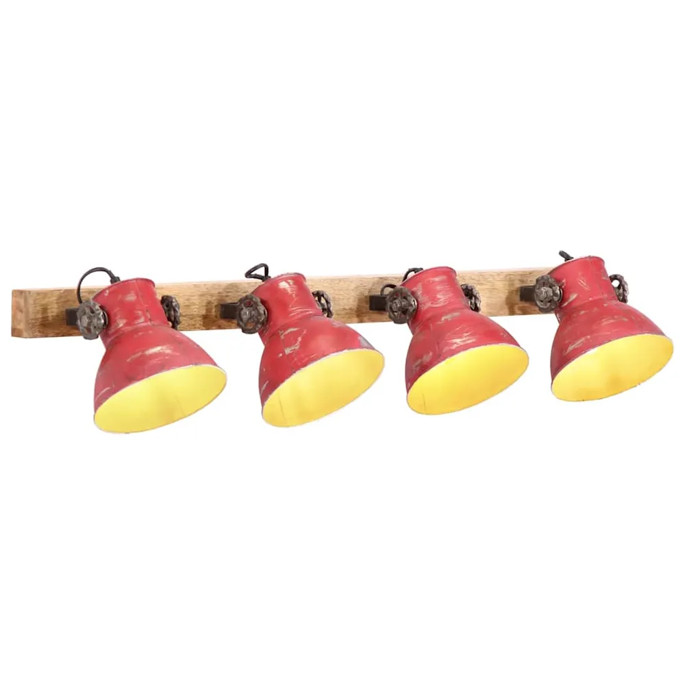 Wandlamp 25 W E27 90x25 cm verweerd rood vidaXL
