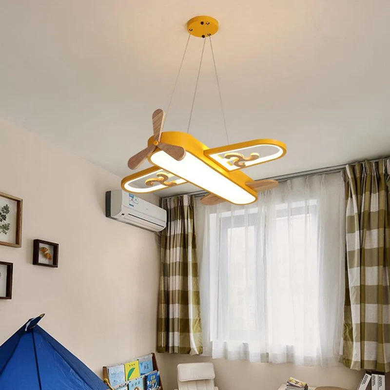 Vliegtuigvormige Kinderkamer Hanglamp - LED Kroonluchter | Stijlvol