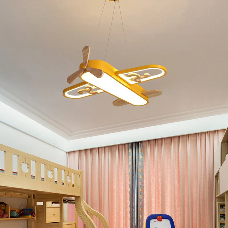 Vliegtuigvormige Kinderkamer Hanglamp - LED Kroonluchter | Stijlvol