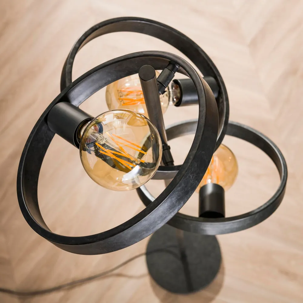 Vloerlamp Amara - Antraciet - Metaal - 155 cm Vloerlampen