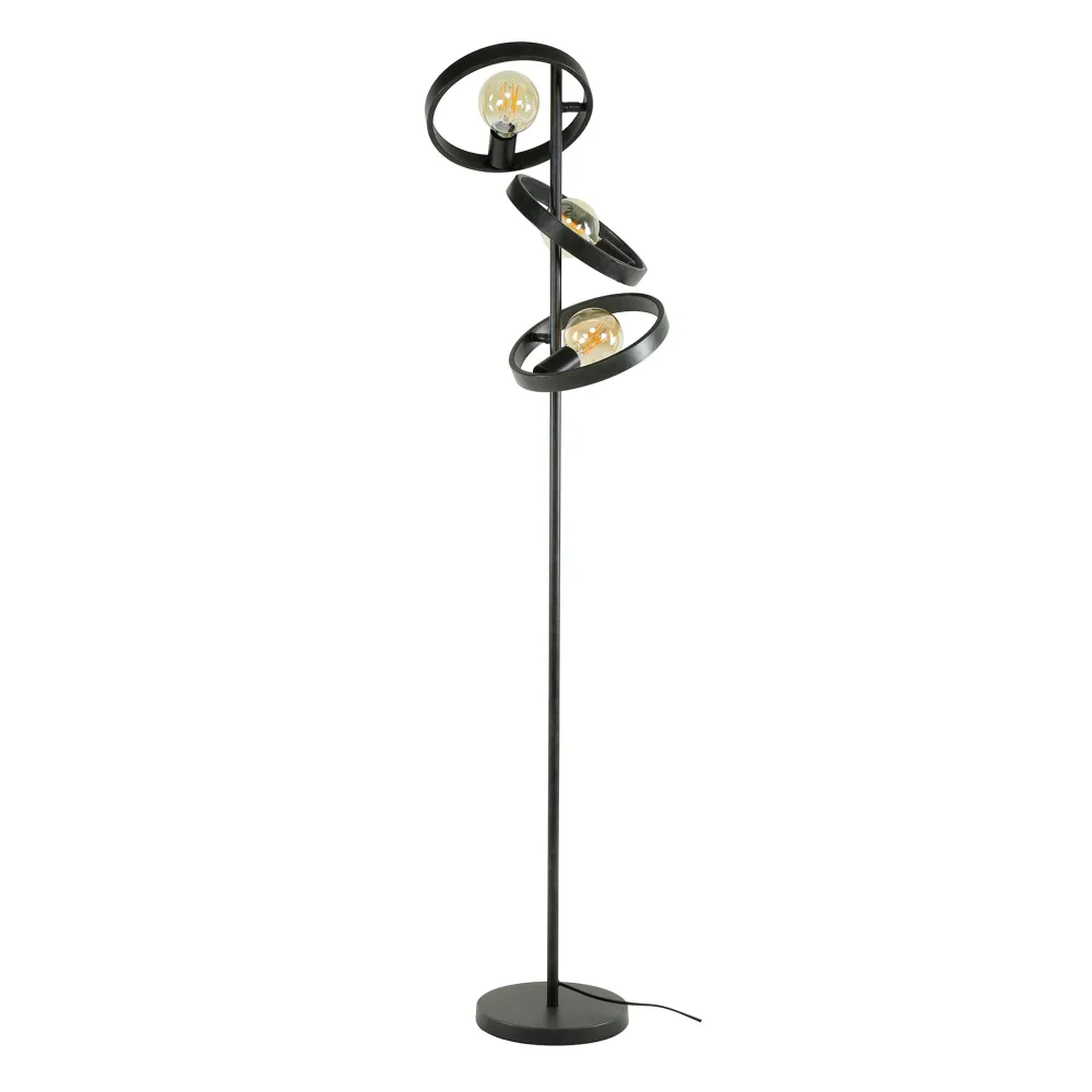 Vloerlamp Amara - Antraciet - Metaal - 155 cm Vloerlampen