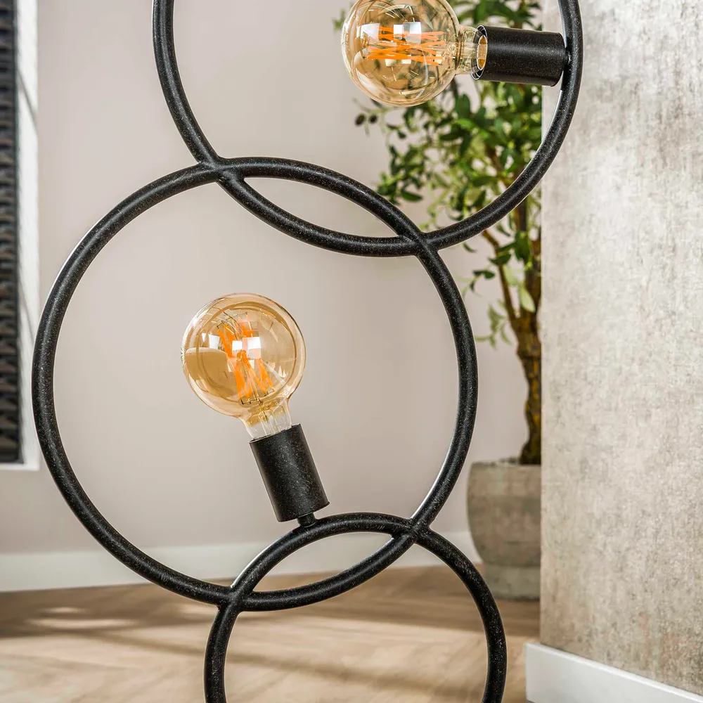 Vloerlamp Darby - Antraciet - Metaal - 140 cm Vloerlampen
