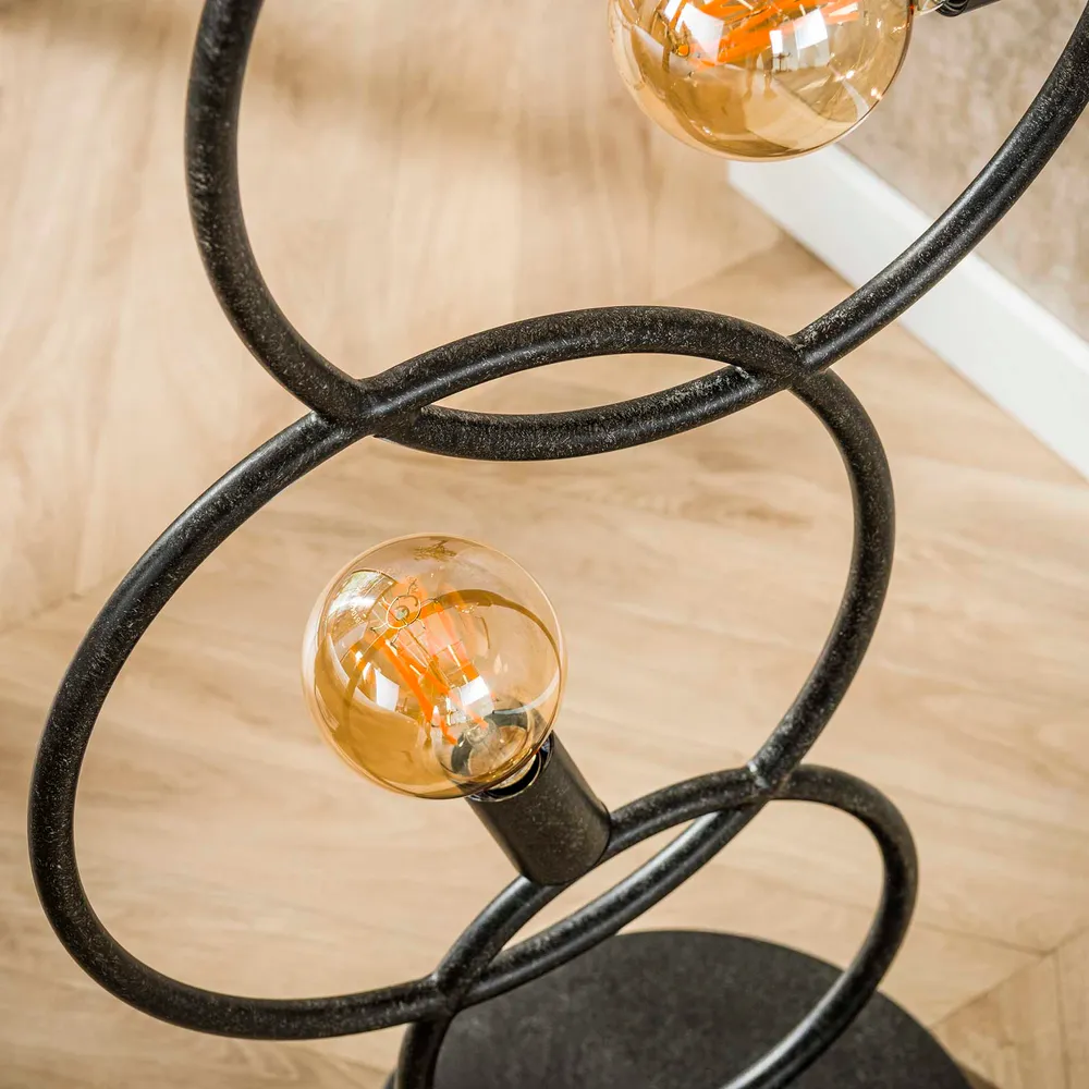 Vloerlamp Darby - Antraciet - Metaal - 140 cm Vloerlampen