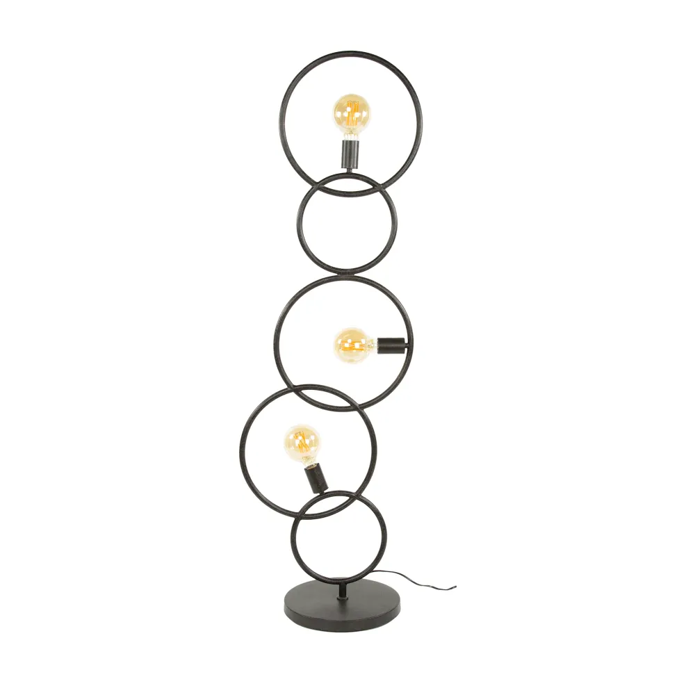 Vloerlamp Darby - Antraciet - Metaal - 140 cm Vloerlampen