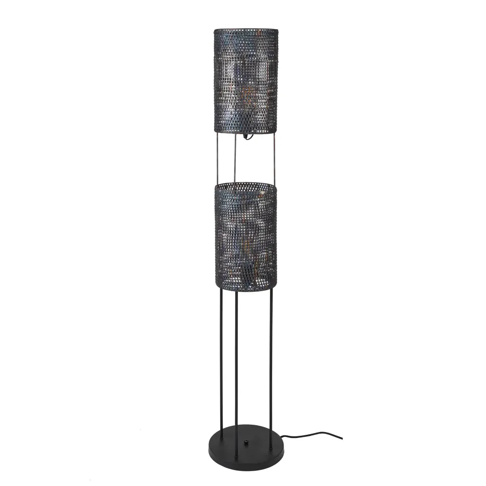 Vloerlamp Dash - Zwart/Bruin - Metaal Vloerlampen