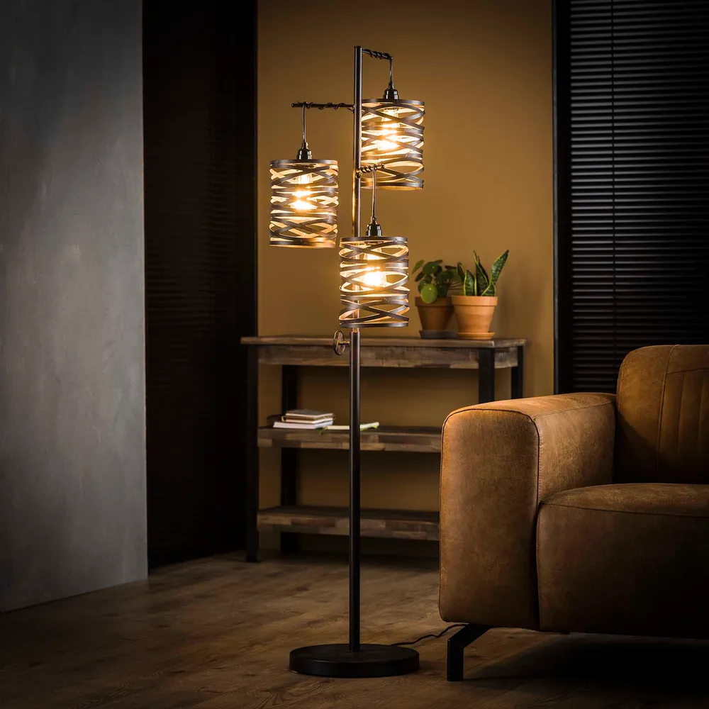 Vloerlamp Kai - Antraciet - Metaal Vloerlampen