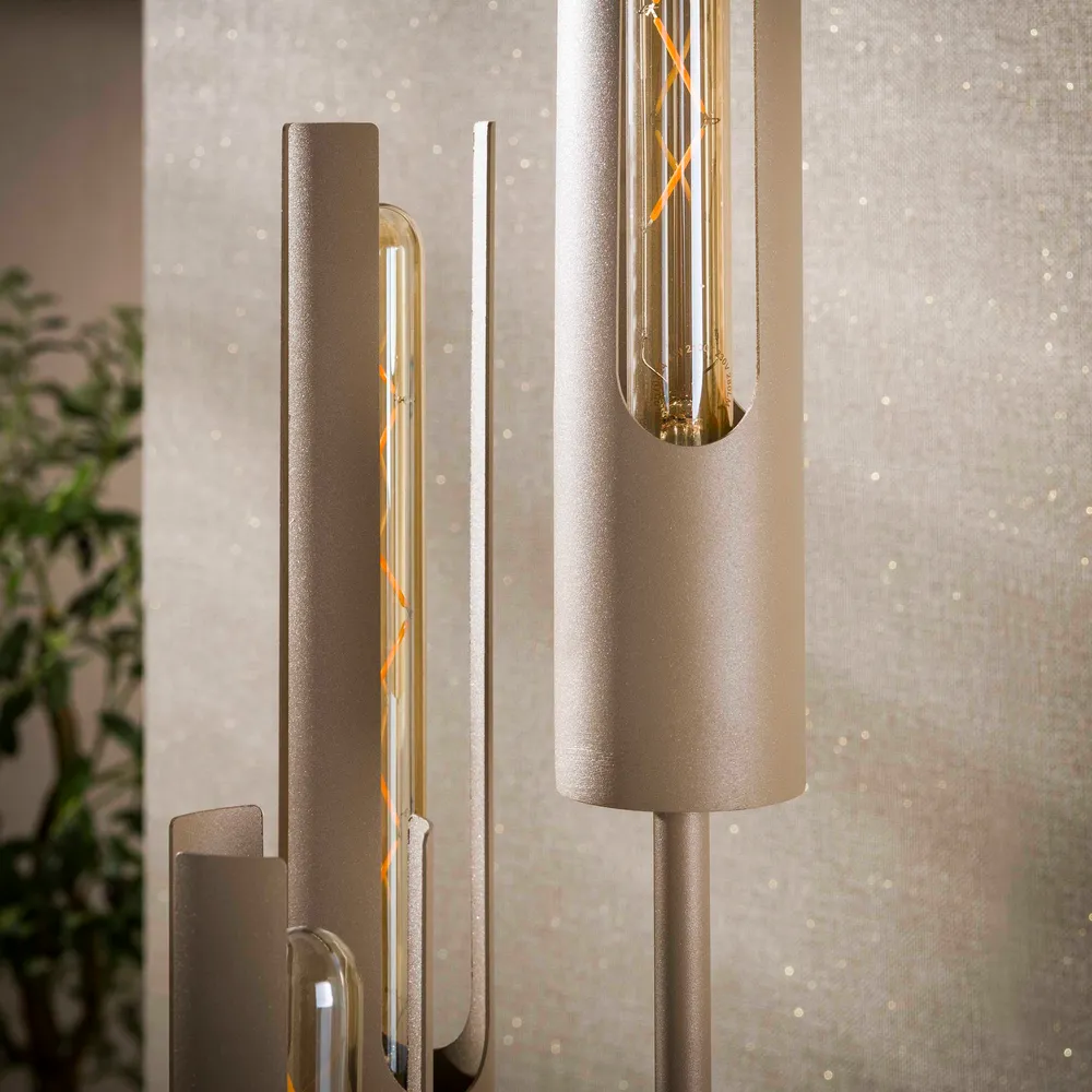 Vloerlamp Lumen - 5-lichts - Beige - Metaal - 176 cm Vloerlampen