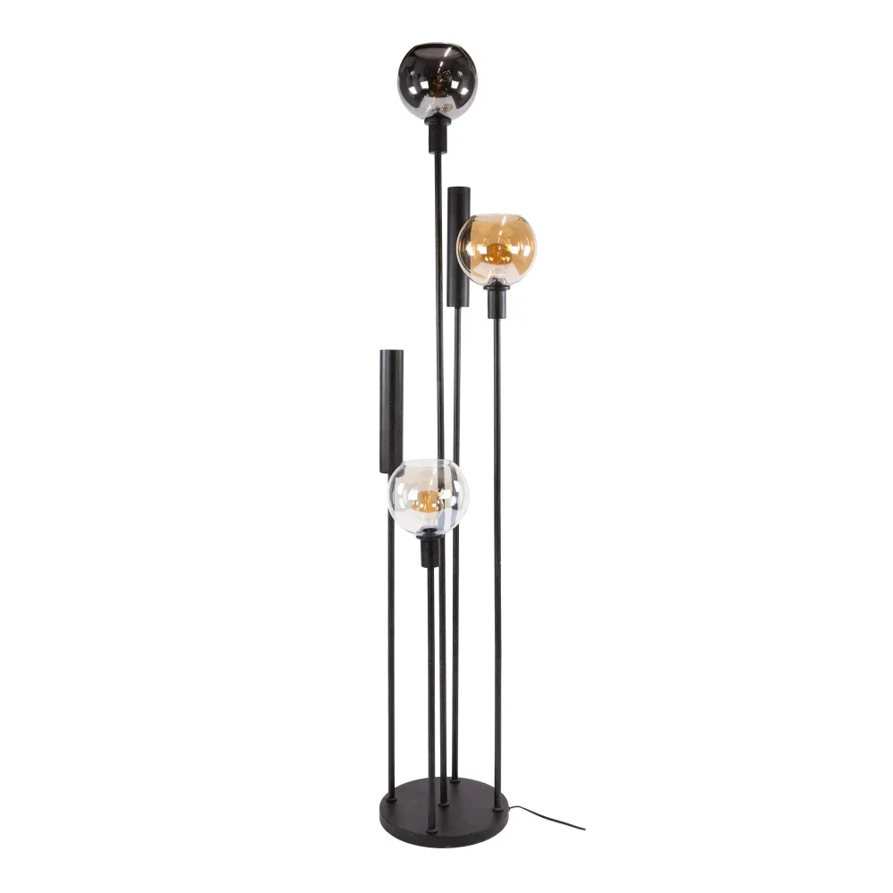 Vloerlamp Luneo - 5-lichts - Amber Mix - 175 cm - Met Spots Vloerlampen