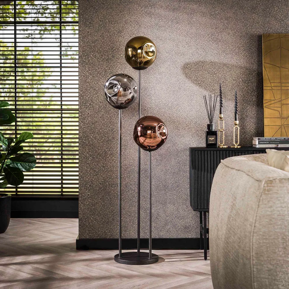 Vloerlamp Sarah - Mix - Glas - 164 cm Vloerlampen