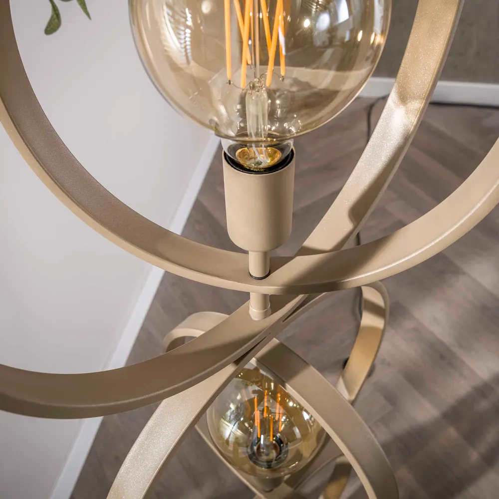 Vloerlamp Sterre - Beige - Metaal - 124 cm Vloerlampen