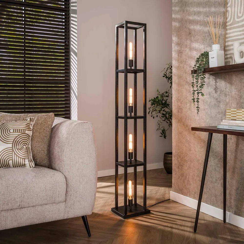 Vloerlamp Torano - 4-lichts - Antraciet - 163 cm Vloerlampen