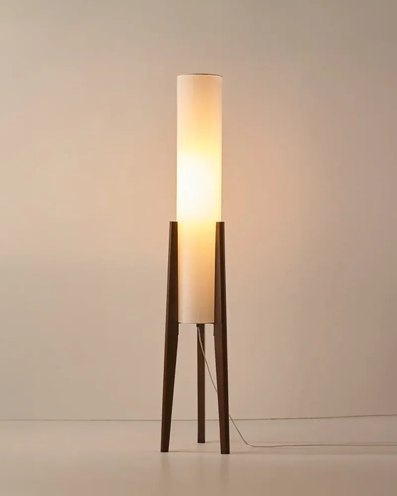 Walnoot Houten Design Vloerlamp - Lichte Kunst voor Elk Interieur