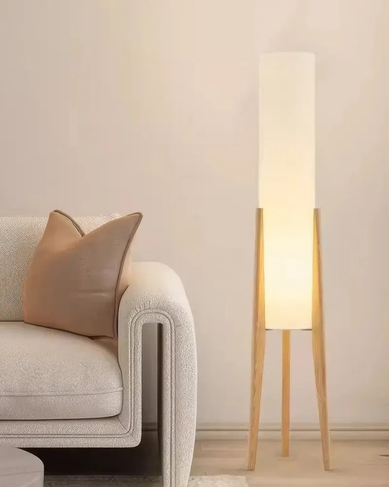 Walnoot Houten Design Vloerlamp - Lichte Kunst voor Elk Interieur
