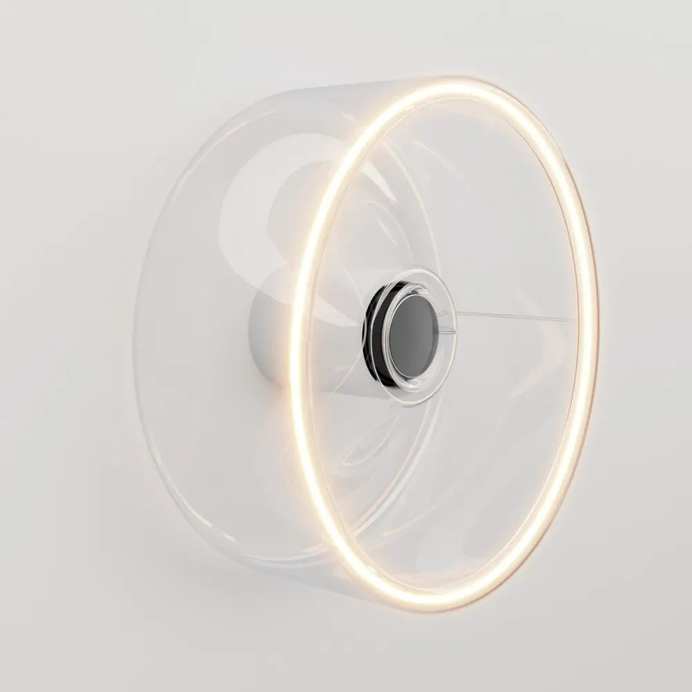 Wandlamp met Ghost lichtbron transparant - Wit