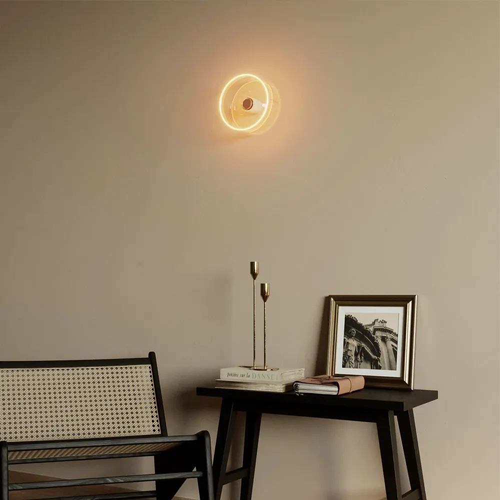 Wandlamp met Ghost lichtbron transparant - Wit