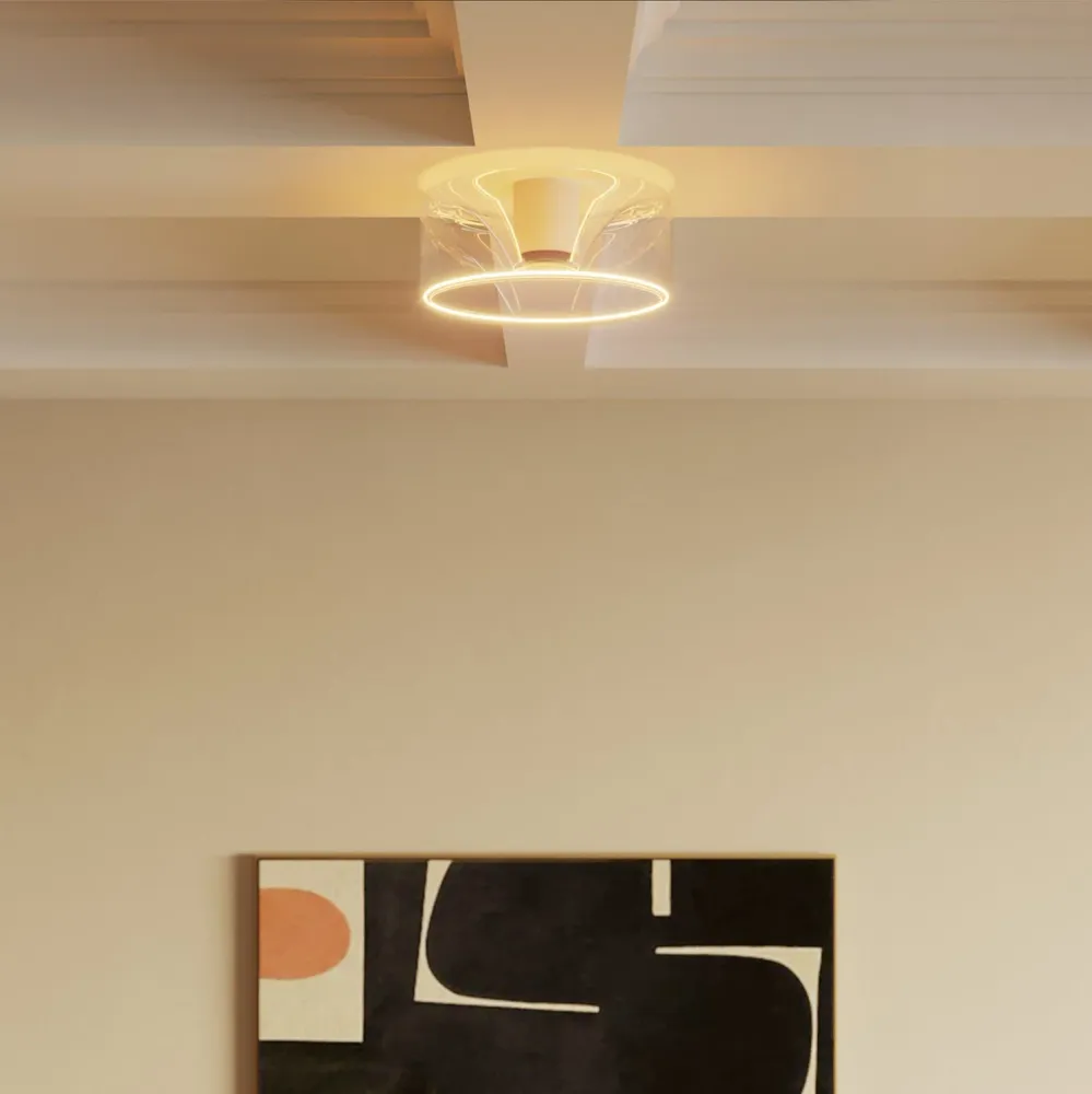 Wandlamp met Ghost lichtbron transparant - Wit