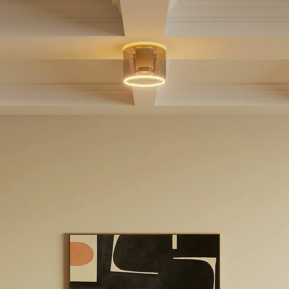 Wandlamp met lichtbron Ghost mini smoky - Wit